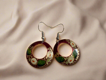 Load image into Gallery viewer, Handmade Mexican Hand Painted Copper Earrings
