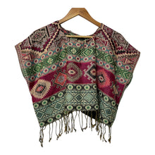 Load image into Gallery viewer, Women&#39;s Handmade Woven Mexican Crop Top 
Hippie Boho Mexican Blouse - One Size
