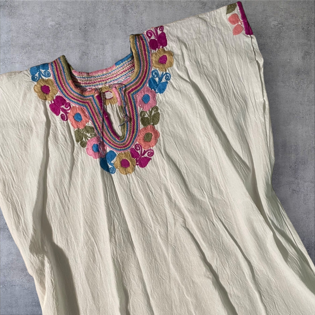 Handmade Embroidered Mexican Blouse - Size Small / Medium