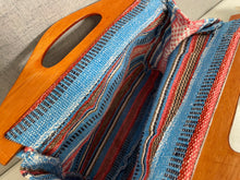 Load image into Gallery viewer, Handmade Mexican Baja Hoodie Bag Purse with Wood Handle
