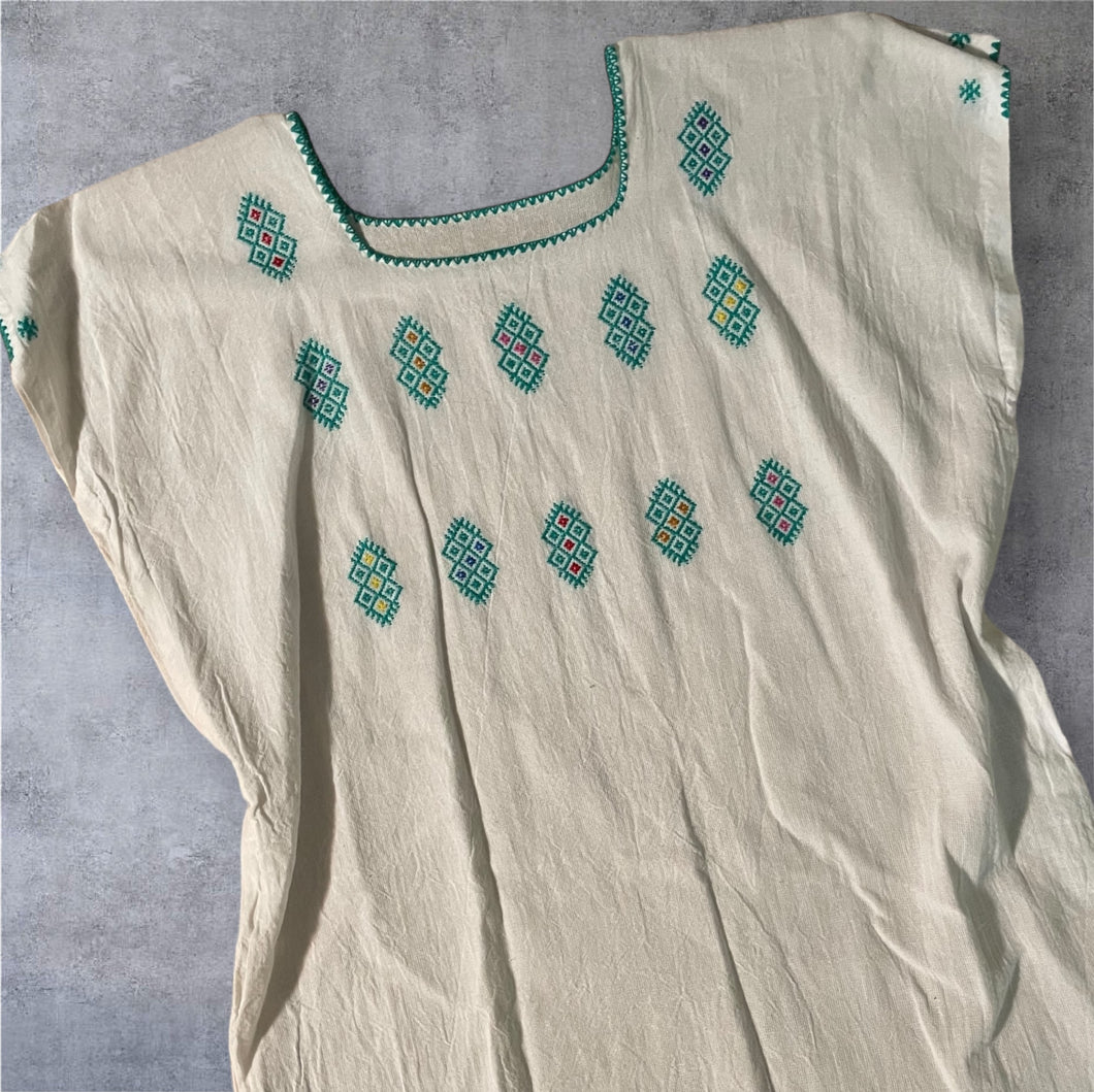 Handmade Embroidered Mexican Blouse - Size Small / Medium