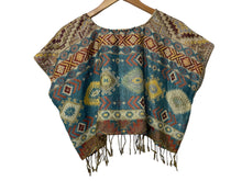 Load image into Gallery viewer, Women&#39;s Handmade Woven Mexican Crop Top  Hippie Boho Mexican Blouse - One Size
