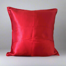 Load image into Gallery viewer, Mexican Handmade Synthetic Silk Pillow Cover 12” x 12” Red White Yellow
