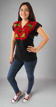 Load image into Gallery viewer, Women&#39;s Handmade Embroidered Mexican Zinacantan Blouse - Sizes Medium Large XL
