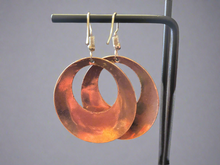 Load image into Gallery viewer, Handmade Mexican Hand Painted Copper Earrings
