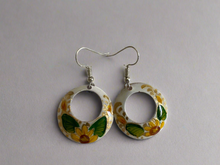 Load image into Gallery viewer, Handmade Mexican Hand Painted Copper Earrings
