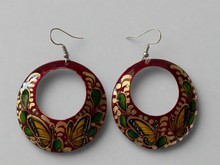 Load image into Gallery viewer, Handmade Mexican Hand Painted Copper Earrings
