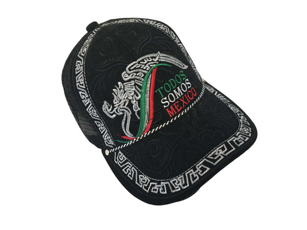 Embroidered Mexican Charro Trucker Hat - Baseball Cap - Gorra Vaquera