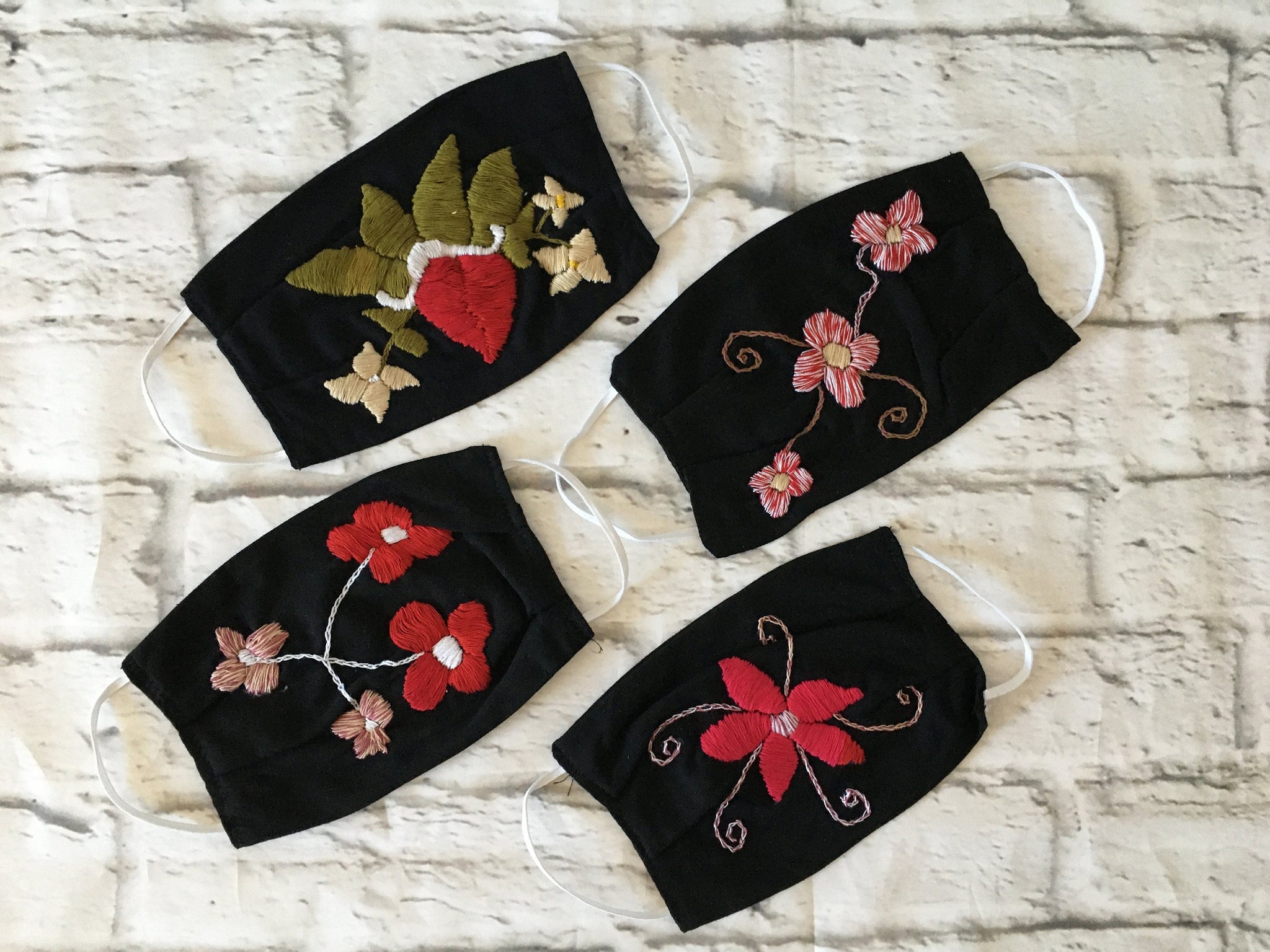 Handmade embroidery offers mask