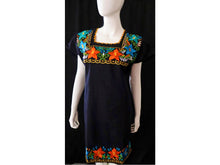 Load image into Gallery viewer, Womens Mexican Dress - Womens Embroidered Dress - Mexican Fiesta Dress - Size Medium - Size Large XL - Vestido Bordado - Vestido Mexicano
