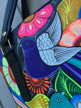 Load image into Gallery viewer, Hand Painted Mexican Tote Bag Purse Handbag - Synthetic Vegan Leather Bag
