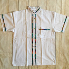 Load image into Gallery viewer, Handmade Men&#39;s Traditional White Mexican Guayabera - Size Small Medium Large XL
