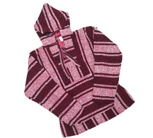 Load image into Gallery viewer, Handmade Mexican Baja Hoodie Poncho Sweatshirt- Size Small - Hippie &amp; Bohemian
