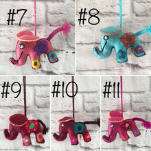 Load image into Gallery viewer, Handmade Hand Embroidered Mexican Felt Elephant Pom Pom
