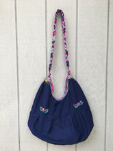 Load image into Gallery viewer, Handmade Floral Embroidered Mexican Satchel Morral Bag - Bolsa Bordada Mexicana
