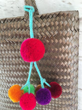Load image into Gallery viewer, Handmade Mexican Pom Pom Tassel Decor - Pom Pom Handbag Accessory - Mexican Fiesta Bridal Shower Favor Gift - Mexican Home Decor
