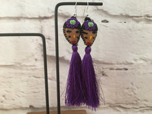 Load image into Gallery viewer, Handmade Mexican FridaTassel Earrings - Aretes de Frida Hechos a Mano en Mexico - Gift for Her - Mexican Folk Art Crafts - Mexican Jewelry
