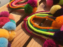 Load image into Gallery viewer, Handmade Hand Embroidered Mexican Felt Rainbow Arcoiris Pom Pom
