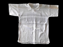 Load image into Gallery viewer, Mens White Size Medium Mexican Guayabera Shirt - Casual Polo Style
