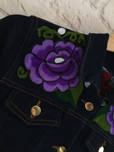 Load image into Gallery viewer, Handmade Embroidered Mexican Denim Jean Jacket - Size Medium - Chamarra Bordada
