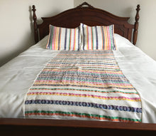 Load image into Gallery viewer, Handmade Hand Woven Mexican Bedspread &amp; Throw Pillow Set - Queen or King Size Bed - Mexican Textiles and Home Decor - Juego de Sobre Cama
