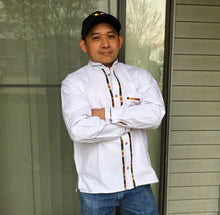 Load image into Gallery viewer, Handmade Men&#39;s Long Sleeve Traditional White Mexican Guayabera - Size Small - XL
