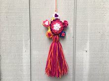 Load image into Gallery viewer, Handmade Hand Embroidered Mexican Felt Star Pom Pom Tassel - Rainbow

