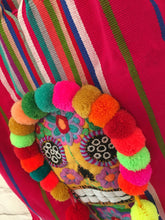 Load image into Gallery viewer, Handmade Embroidered Mexican Sugar Skull Tote Bag - Hand Woven Cotton Bag - Dia de los Muertos Tote Bag - Catrina Mexicana - Artesanias
