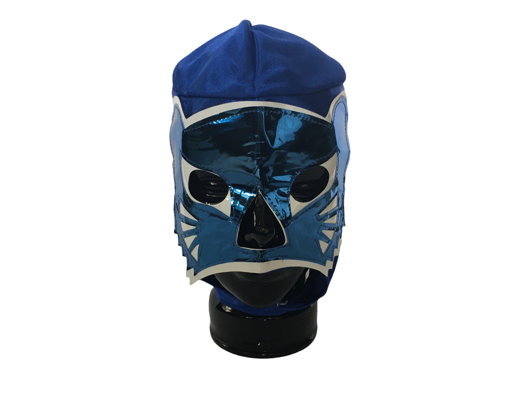 Handmade Mexican Blue Panther Lucha Libre Mask - Youth Kids Size