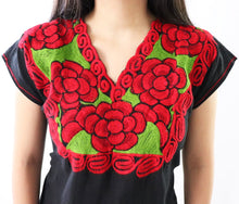 Load image into Gallery viewer, Women&#39;s Handmade Embroidered Mexican Zinacantan Blouse - Sizes Medium Large XL
